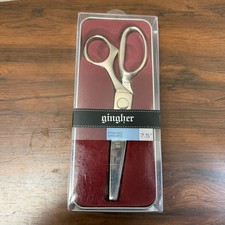 NEW Gingher 7.5” Pinking Shears with Tin case for Sewing and Crafts picture