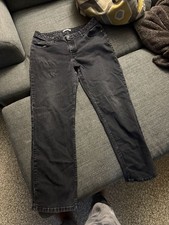Lee Relaxed Fit Size 14M Black Denim Jeans picture