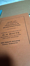 Olympic Peninsula Washington Map w/ Olympic National Park & National Forest picture