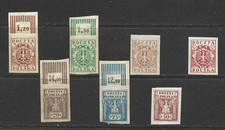 POLAND - 1919 South Poland Issues - Denomination in Halerzy - IMPERFORATED SET. picture