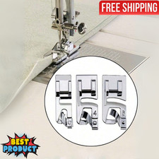 3PCS Narrow Rolled Hem Sewing Machine Presser Foot Set 3/4/6mm For DIY Crafts picture
