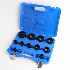 11Pcs 1/2In Drive Grooved Lock Nuts Socket Set 22-75 MM  Lock Ball Joint Axles picture