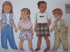 4457 Vintage Butterick SEWING Pattern Childrens Boy Girl Top Vest Pants OOP Play picture