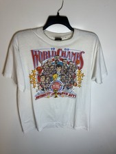 Vintage 1989 Detroit Pistons Bad Boys NBA World Champions T-Shirt XL FLAW picture