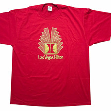 Vintage Jerzees Men's XL Las Vegas Hilton Graphic Logo Tee Made In USA D-Stock picture