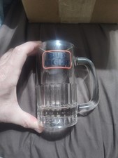 Vintage Bud Light Glass Beer Mug - Classic 16 oz Barware Stein with Handle Heavy picture