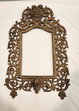 Bacchus antique victorian ornate brass easel mirror or picture frame picture