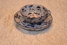 Japan Imari Antique Blue and White Demitasse Cup and Saucer. 1850-1899. picture