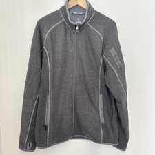 KÜHL Interceptr Fleece Jacket Mens L Gray Alfpaca Kashmira Full Zip Hiking picture