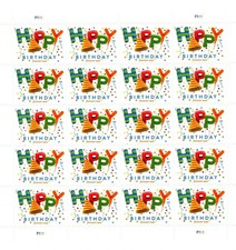 2021 Happy Birthday Forever USA Stamp Sheet Of 100,Creative stamp collectibles picture
