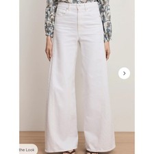 Veonica Beard Vicki Extra Wide Leg Jeans in White picture