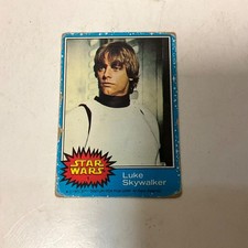 Vintage 1977 Topps Star Wars Luke Skywalker Blue Series 1 #1 picture