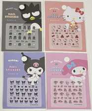 Sanrio Nail Stickers 4 Sheets Set DAISO Japan Hello Kitty Kuromi My Melody Kawai picture