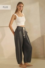 Plus Washed French Terry Pants picture