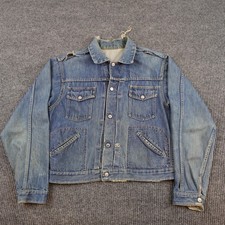 Vintage JC Penney Selvedge Denim Jacket Mens Large Blue Ranchcraft 50s 60s picture