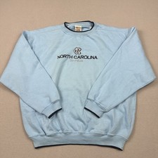 Vintage North Carolina Tar Heels Sweatshirt Men XL Blue Crewneck NCAA Basketball picture