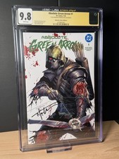 🔥Absolute Green Arrow #1 CGC JSA 9.8 Signed Tyler Kirkham Battle Damage Variant picture