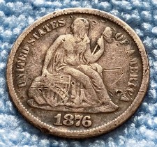 1876-S Seated Liberty Silver Dime picture
