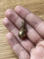 antique victorian gold filled drop pendant charm leaf motif dainty picture