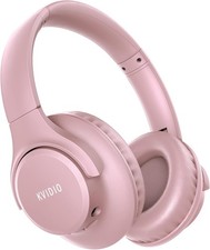 KVIDIO Bluetooth Headphones Over Ear, 65 Hours Playtime Wireless Medium, Pink picture