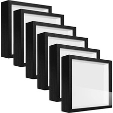 TouYinger 5x5 Small Shadow Box Frame Display Case , 5x5, 6packs-black picture