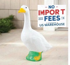 23 Inch Large White Porch Goose Statue Plastic Outdoor Garden Lawn Decor FS US picture