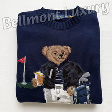 POLO RALPH LAUREN Navy Polo Bear Golfer Knit Pullover Men's Size XL NWT picture