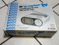 Working -VINTAGE PORTABLE RETRO TV-Am/FM radio BY Binoc/Sears (Original Box)  picture