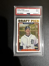 2005 Topps #677 Justin Verlander - PSA 9 (Mint) - 1st Year Card picture