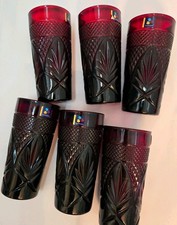 New Luminarc Ruby Red Glasses  set of 6 lot picture