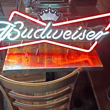 Budweiser Neon-Style Illuminated Sign Breweriana Bar Pub Decor picture