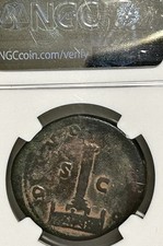 Antoninus Pius AE Sestertius AD 138-161 NGC VG 4/5 3/5 Column Statue of Pius picture