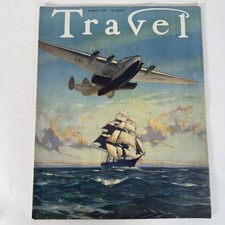 Travel Magazine August 1939 Yankee Clipper Pan Am Flying Boat Aviation Vintage picture