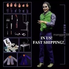US STOCK The Dark Knight Heath Ledger Joker 1/6 Cloth Movable Figure Collection picture