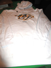 NEW REEBOK NHL NASHVILLE PREDATORS HOCKEY MENS HOODED SWEATSHIRT WHITE XL picture