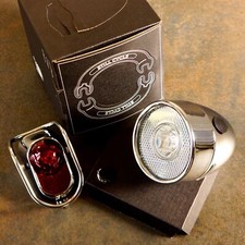Still Classic Vintage Metal Bicycle light Front / Rear or Pair Silver picture