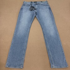 Paige Federal Jeans Mens 32x32 Blue Light Wash Slim Straight Transcend Denim picture
