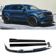 For 2021-26 Dodge Durango SRT Hellcat Black Front Bumper Lip Side Skirt Body Kit picture