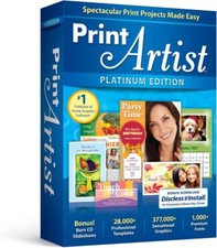 Print Artist Platinum 25 Software 28000 Templates Advanced Photo Editor Dvd picture
