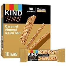 KIND THINS Caramel Almond & Sea Salt, Gluten Free, 100 Calories, 10 count Pack 1 picture