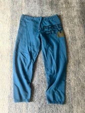 FREE CITY Womens Jogger Sweatpants Blue Cotton Graphic Print Drawstring Size S picture
