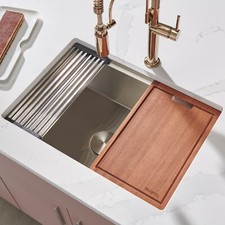 Ruvati 30-inch Workstation Rounded Corner Undermount Ledge Kitchen Sink- RVH8320 picture