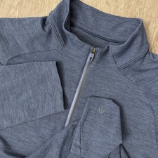 Lululemon Surge Warm Half Zip Pullover Men’s Large Blue Performance Soft picture