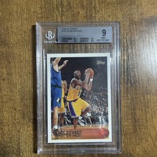 Kobe Bryant BGS 9 1996-97 Topps Los Angeles Lakers #138 RC 3X 9.5 SUB GRADES picture