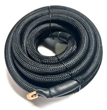 17ft BLACK SNAKESKIN OFC Wire Strands Copper Marine Cable AWG 4 Gauge picture