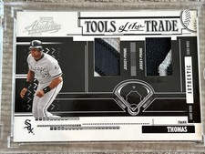 Frank Thomas 2005 Absolute TOTT Black Game Worn Used Jersey Patch Prime Dual /25 picture