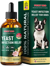 Dog Yeast Infection Treatment Liquid Support for Ear Skin Paw Allergy 1 Oz picture