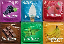 Fantasy Flavored Condoms Pack, 48 Count – Vanilla, Strawberry, Mint, Grape, Choc picture