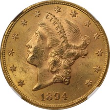 1894-P Liberty Gold $20 NGC MS62 Nice Eye Appeal Nice Strike picture