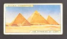 1926 Wills's Wonders of the Past Cigarette Card No. 9 The Pyramids of Gizeh picture